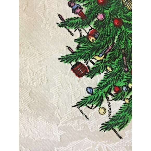 4 Extra Large Spode Christmas Tree Napkins Textured Cotton Blend 20 x 20 - Picture 4 of 6